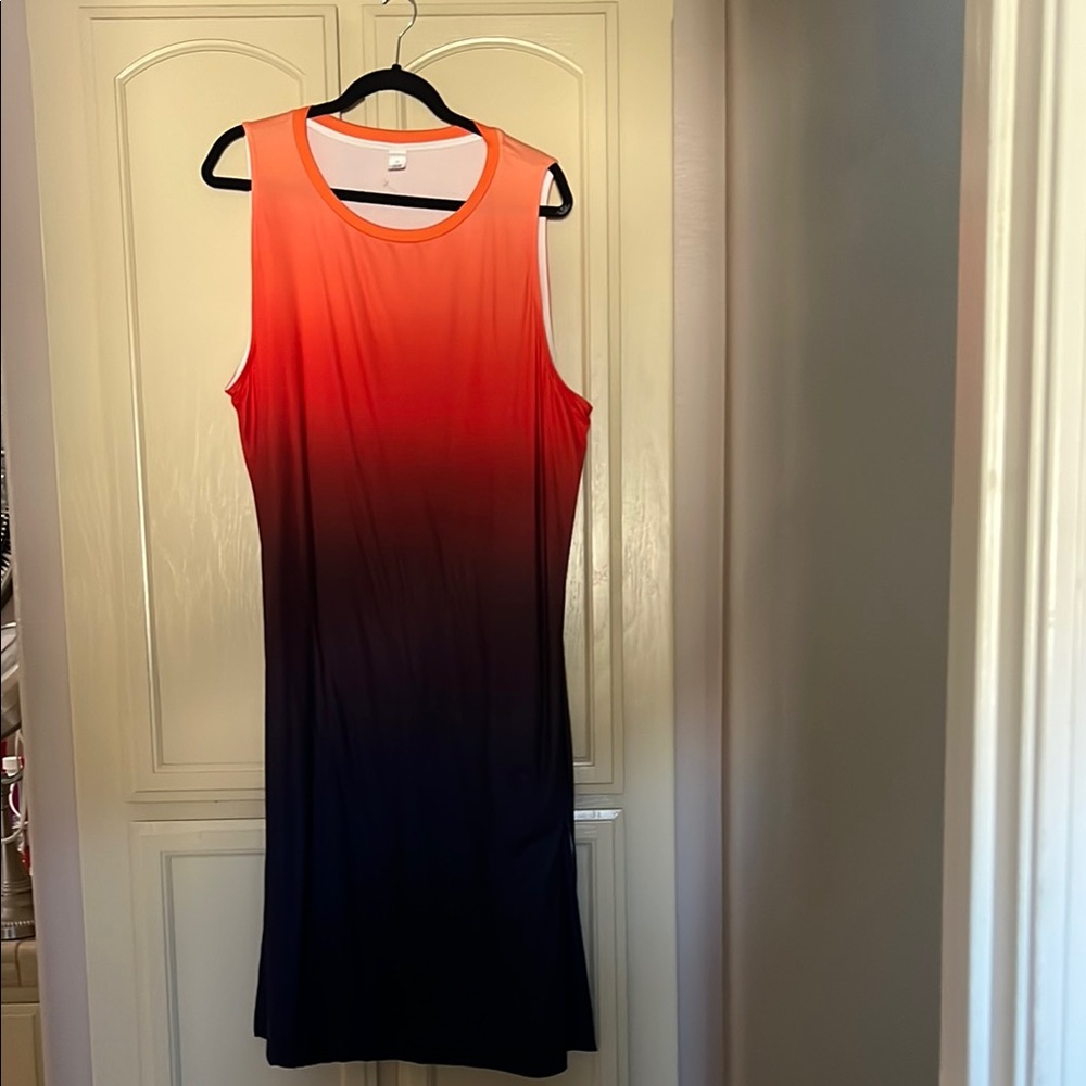 NWOT 2x tank dress, beautiful hombre orange to dark. Never worn, bundle & save